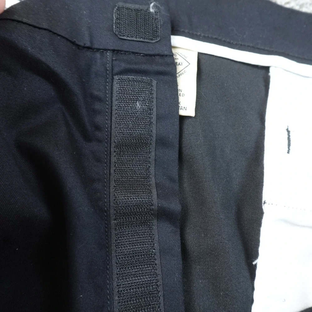 NEW St Johns Bay Shorts Mens 48 Black Chino Flat Front Comfort Stretch Flex Golf